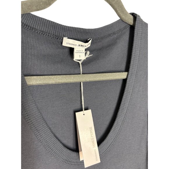 NWT Standard James Perse Ribbed Tank top Dress Slate-sz 1 (Small) - Picture 3 of 6
